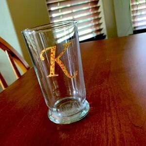 Anthropologie "K" Initial Tumbler